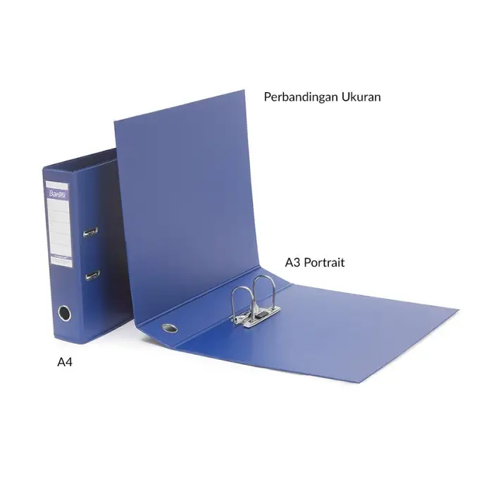 Bantex Lever Arch File Ordner Plastic A3 Landscape 7cm #1468 - Gambar 3